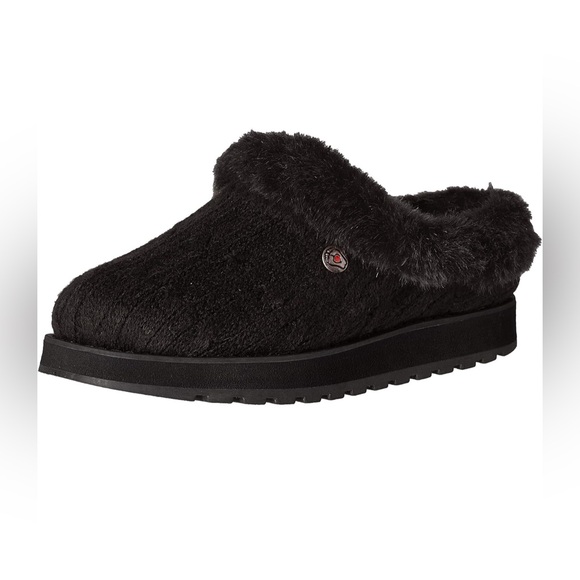 NWOT Skechers Women's Ice Angel Slipper Shoes Black 9 - Picture 2 of 16